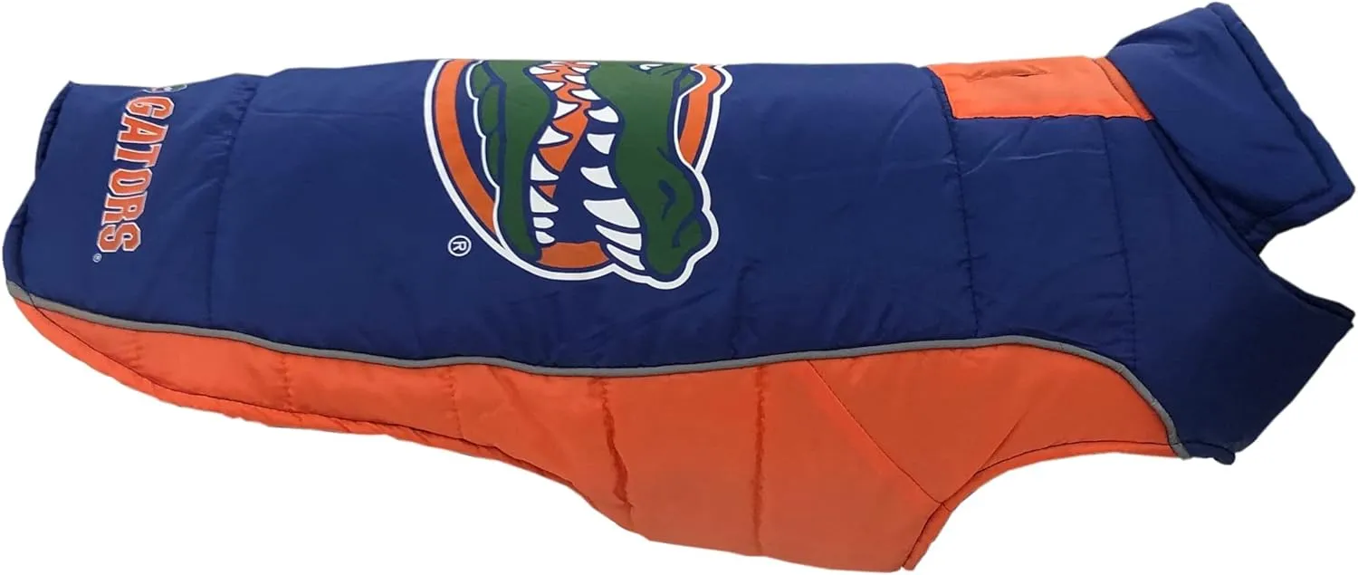 Pets First Collegiate Florida Gators Puffer Vest for Dogs & Cats. Size Small. Warm, Cozy, and Waterproof Dog Coat, for Small and Large Dogs/Cats.