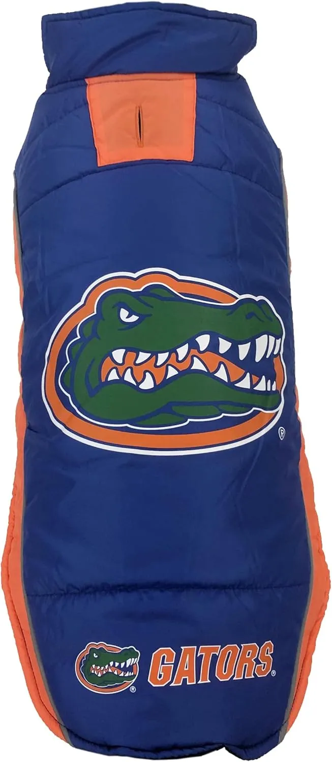Pets First Collegiate Florida Gators Puffer Vest for Dogs & Cats. Size Small. Warm, Cozy, and Waterproof Dog Coat, for Small and Large Dogs/Cats.
