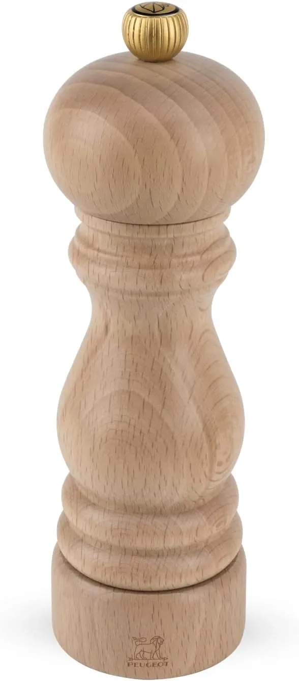 Peugeot 0870418/SME Paris Manual Salt Mill Classic Adjustable Grinder - Beechwood, Natural