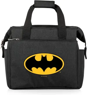 PICNIC TIME DC Comics Batman Bat-Signal On The Go Lunch Bag, Soft Cooler Lunch Box, Insulated Lunch Bag, (Black)