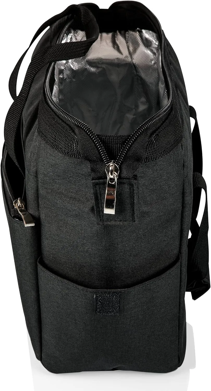 PICNIC TIME DC Comics Batman Bat-Signal On The Go Lunch Bag, Soft Cooler Lunch Box, Insulated Lunch Bag, (Black)