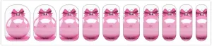Pink Christmas Ball Nail Stickers Long Lasting, 5 Sheets Self Adhesive Nail Art Stickers with Cute Designs, DIY Nails Strips for Women Decoration