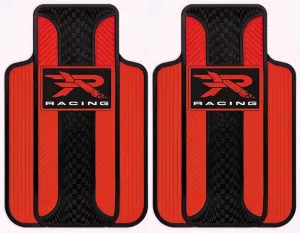 Plasticolor 001727R04 Red R Racing Series 1 Universal Fit Car Truck SUV Front Floor Mats Pair