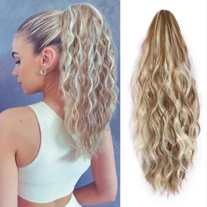 Ponytail Extensions for Women Claw Clip Ponytail Extension Curly Wavy Ponytail Hair Extension 14" Ponytail Extension for Women Fluffy Natural Looking Synthetic Hairpiece for Daily Use