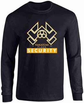 Pop Threads Nakatomi Plaza Security 1988 Christmas Retro Long Sleeve Tee T-Shirt