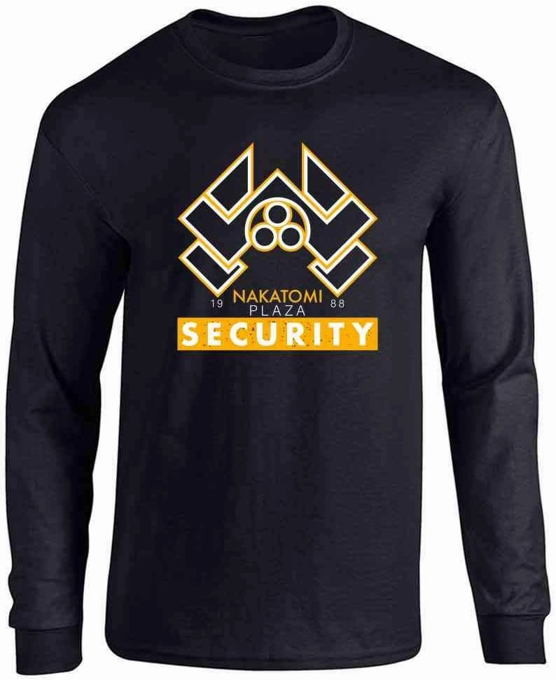 Pop Threads Nakatomi Plaza Security 1988 Christmas Retro Long Sleeve Tee T-Shirt