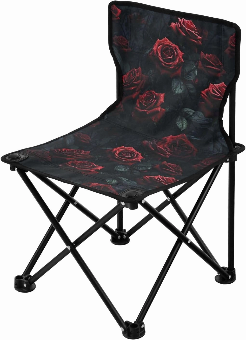 Portable Camping Folding Chairs Foldable Chair Small Rose Crimson Lightweight Backpacking Outdoor Outside Fishing