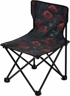 Portable Camping Folding Chairs Foldable Chair Small Rose Crimson Lightweight Backpacking Outdoor Outside Fishing