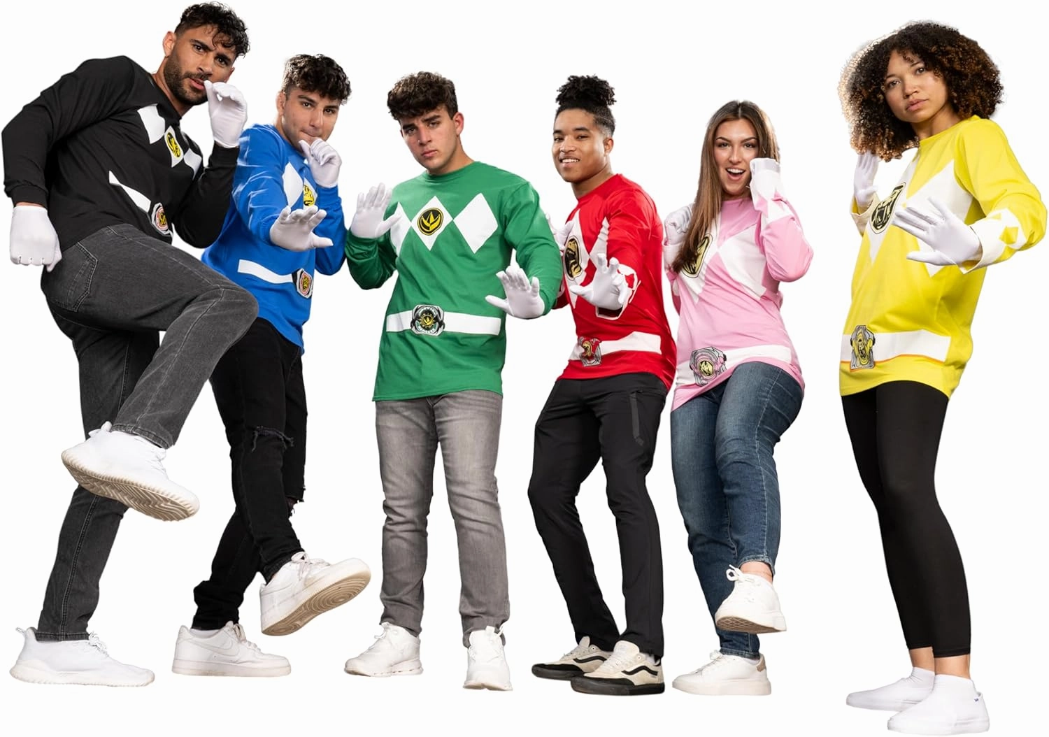 Power Rangers Adult Unisex Mighty Long Sleeve Halloween Costume Cosplay T-Shirt