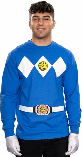 Power Rangers Adult Unisex Mighty Long Sleeve Halloween Costume Cosplay T-Shirt