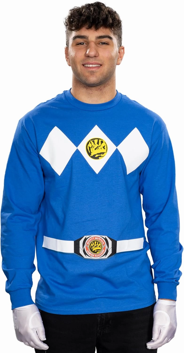 Power Rangers Adult Unisex Mighty Long Sleeve Halloween Costume Cosplay T-Shirt