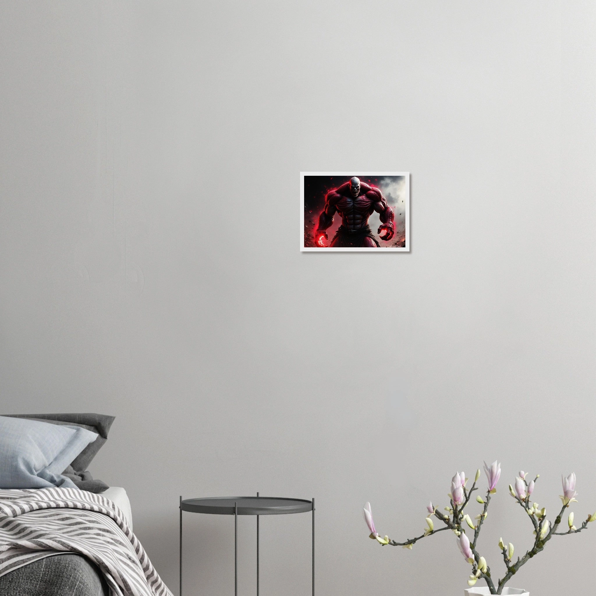 Premium Matte Paper Wooden Framed Poster - Crimson Titan
