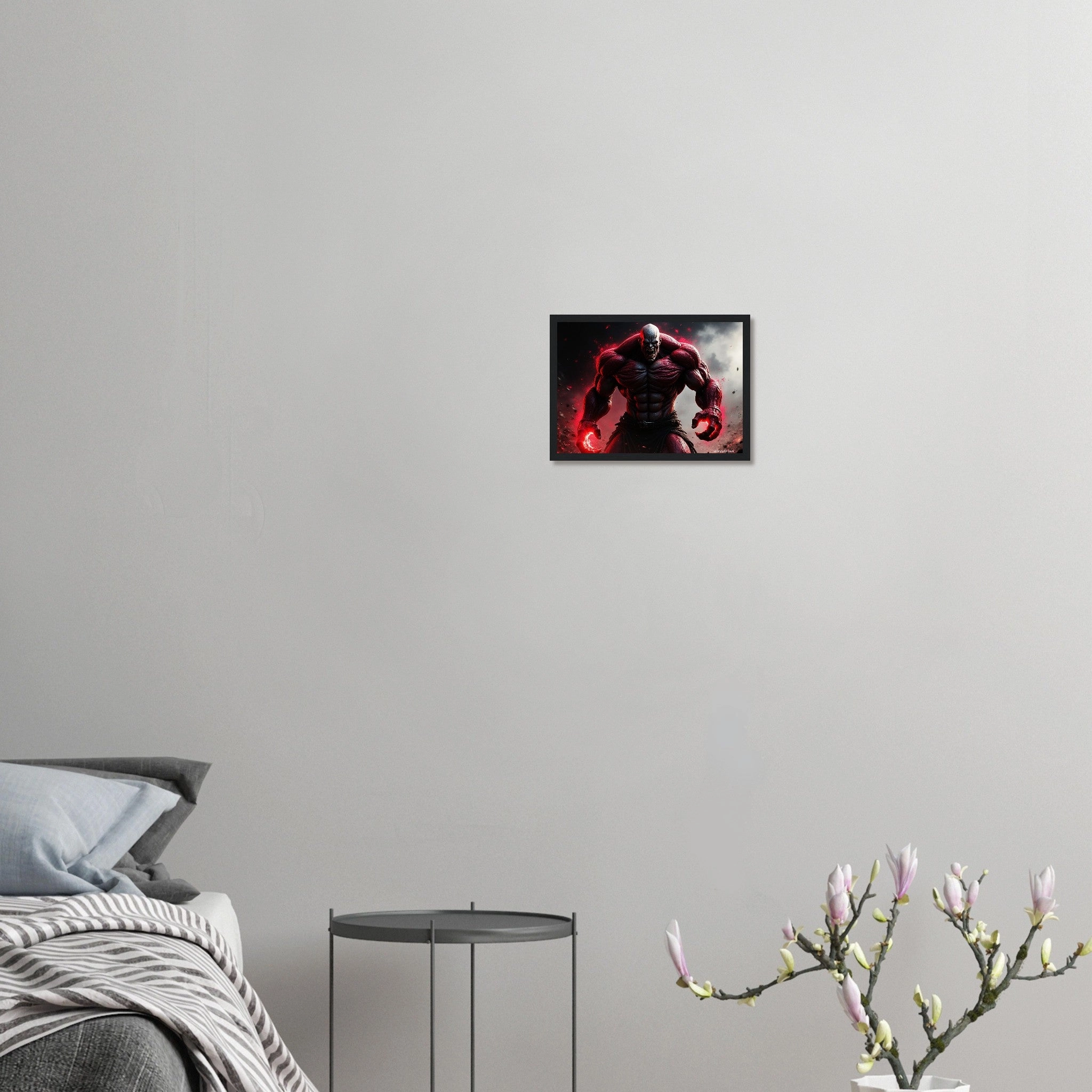 Premium Matte Paper Wooden Framed Poster - Crimson Titan
