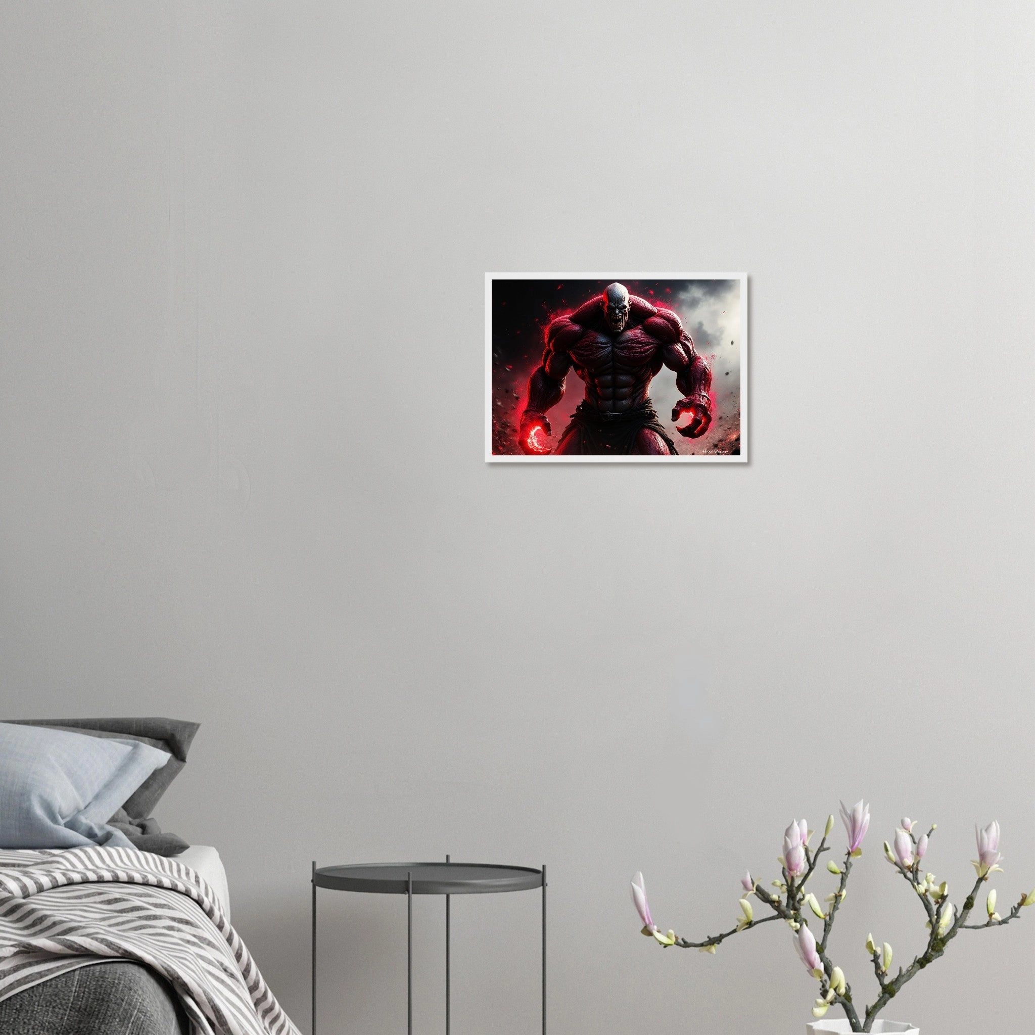 Premium Matte Paper Wooden Framed Poster - Crimson Titan