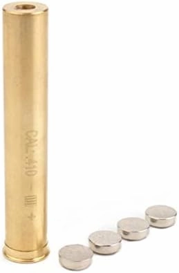 Premium Quality, Cal .410 Red Dot Laser Bore Sight Cartridge, Boresighter, Made of Brass (New Version)