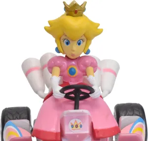 Princess Peach Pull Back Vehicle 5" Princess of The Mushroom Kingdom Car Toy Cute Cartoon Game Gifts for Boys and Girls