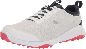 PUMA Men's Fusion Pro Extra Wide Golf Shoe, White Navy/for All Time Red, 8