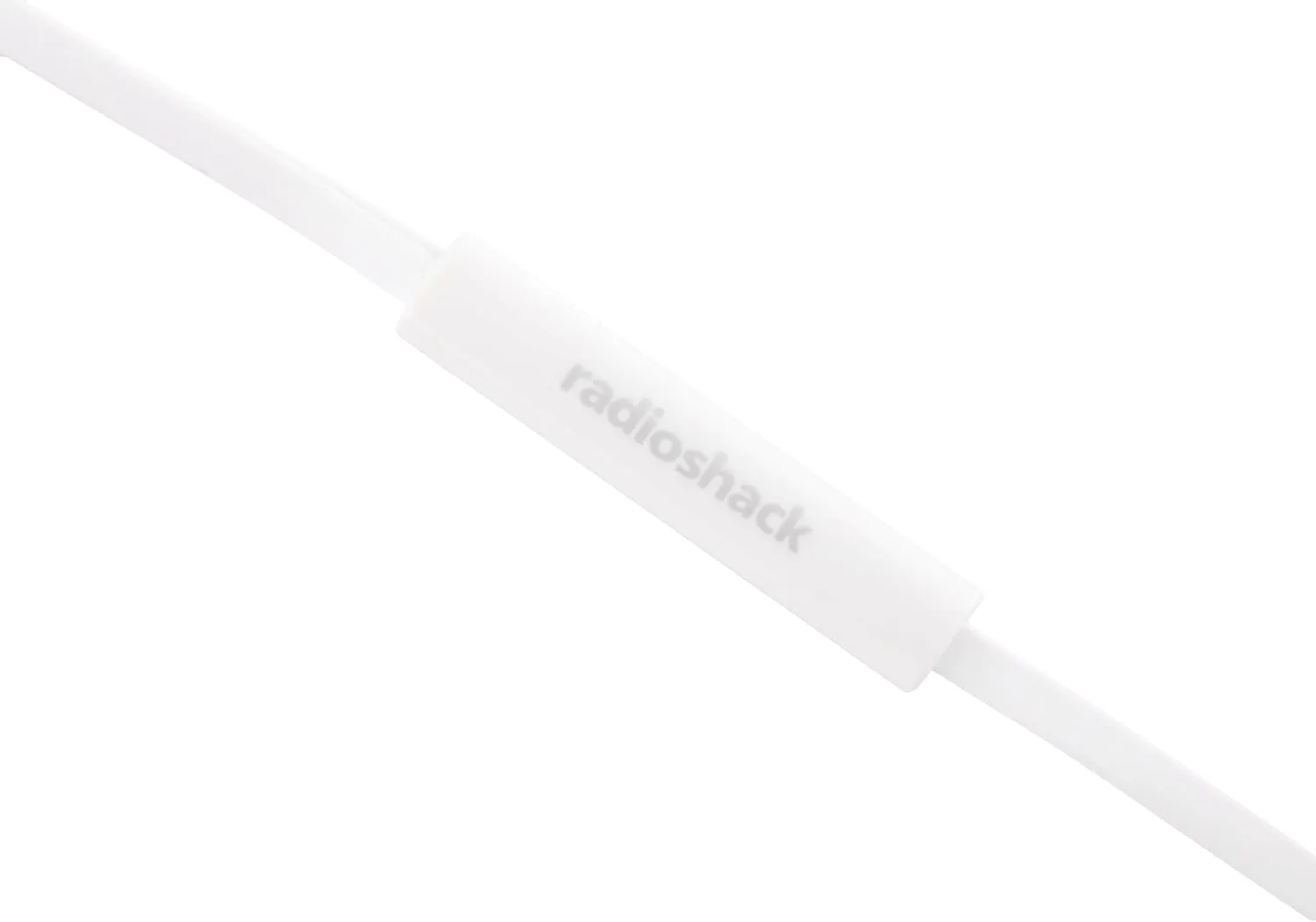 RadioShack Stereo Earphones with Cord, Wired Earbuds with Microphone and Volume Control Buttons, Soft Silicone Tips for Comfortable Extended Wear and Secure Fit, White
