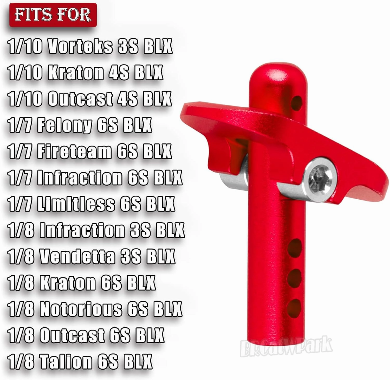 RC Body Post Upgrades Part for Arrma 1/7 Felony/Fireteam/Infraction 6S BLX,Limitless,1/10 Kraton/Outcast 4S BLX,1/8 Infraction/Vendetta 3S BLX,Kraton/Notorious/Outcast/Talion 6S BLX,Red