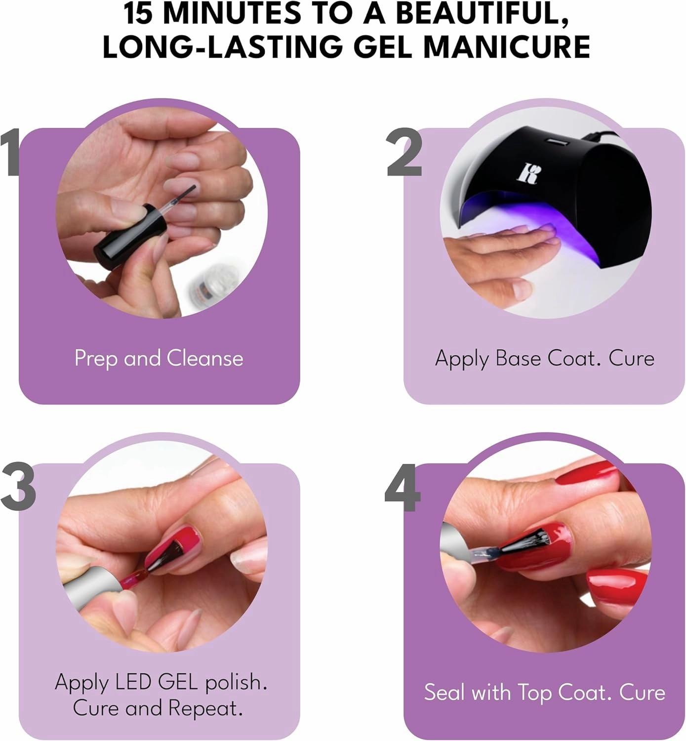 RC Red Carpet Manicure Pro 30 – 6W LED Gel Polish Curing Light for Gel Nail Polish, Fast 30-Second Cure, Long-Lasting 50,000-Hour LED, Ergonomic & Acetone-Resistant Lamp for Salon-Quality Manicures