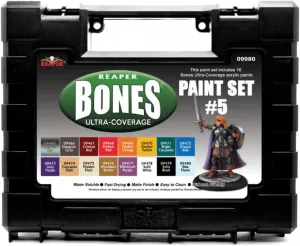 Reaper Master Series Bones Ultra-Coverage Acrylic Paint Set 5 Miniatures