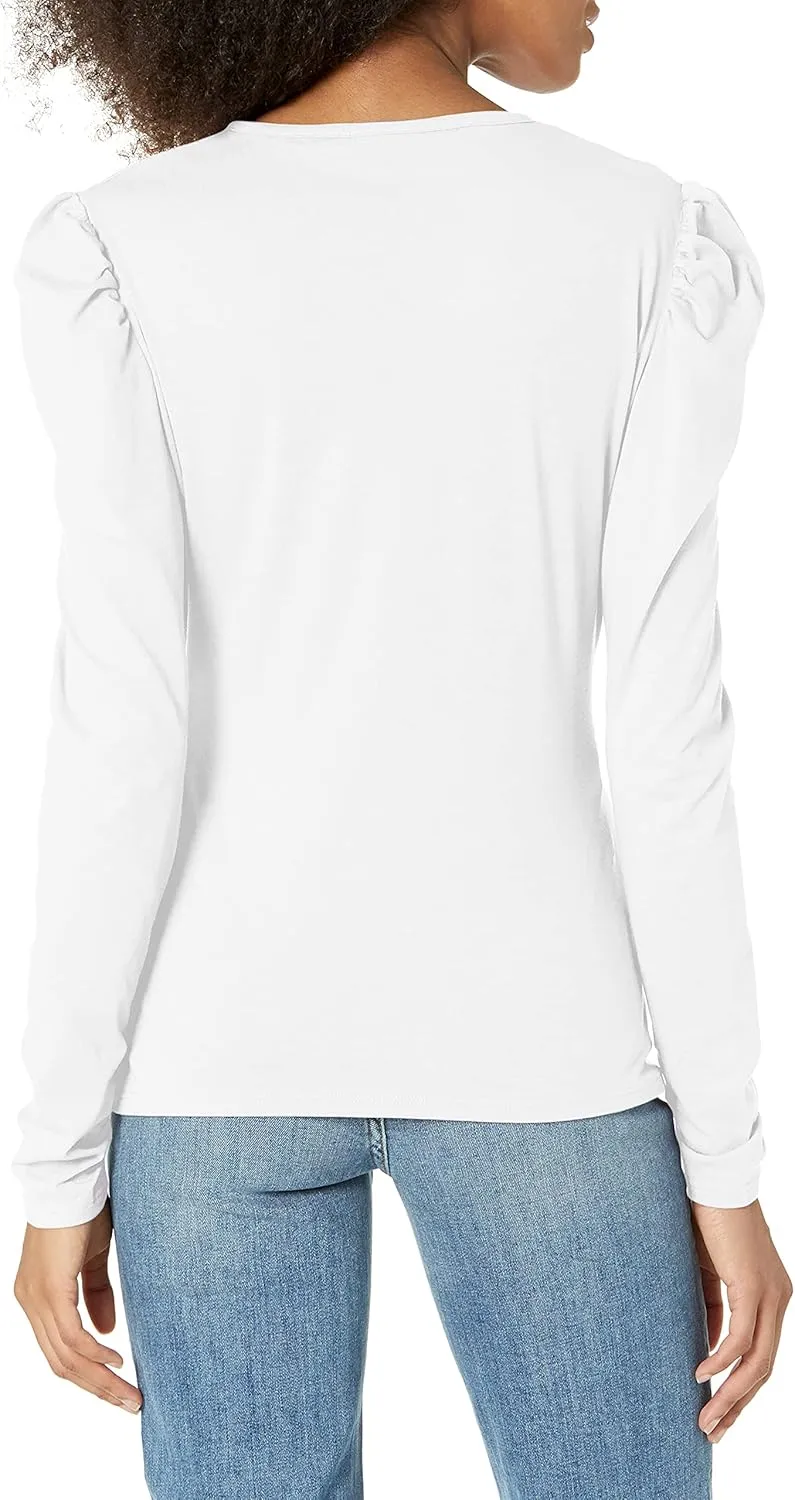 Rebecca Taylor Women's Ruched Long Sleeve Knit Top