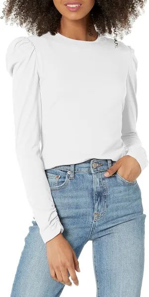 Rebecca Taylor Women's Ruched Long Sleeve Knit Top