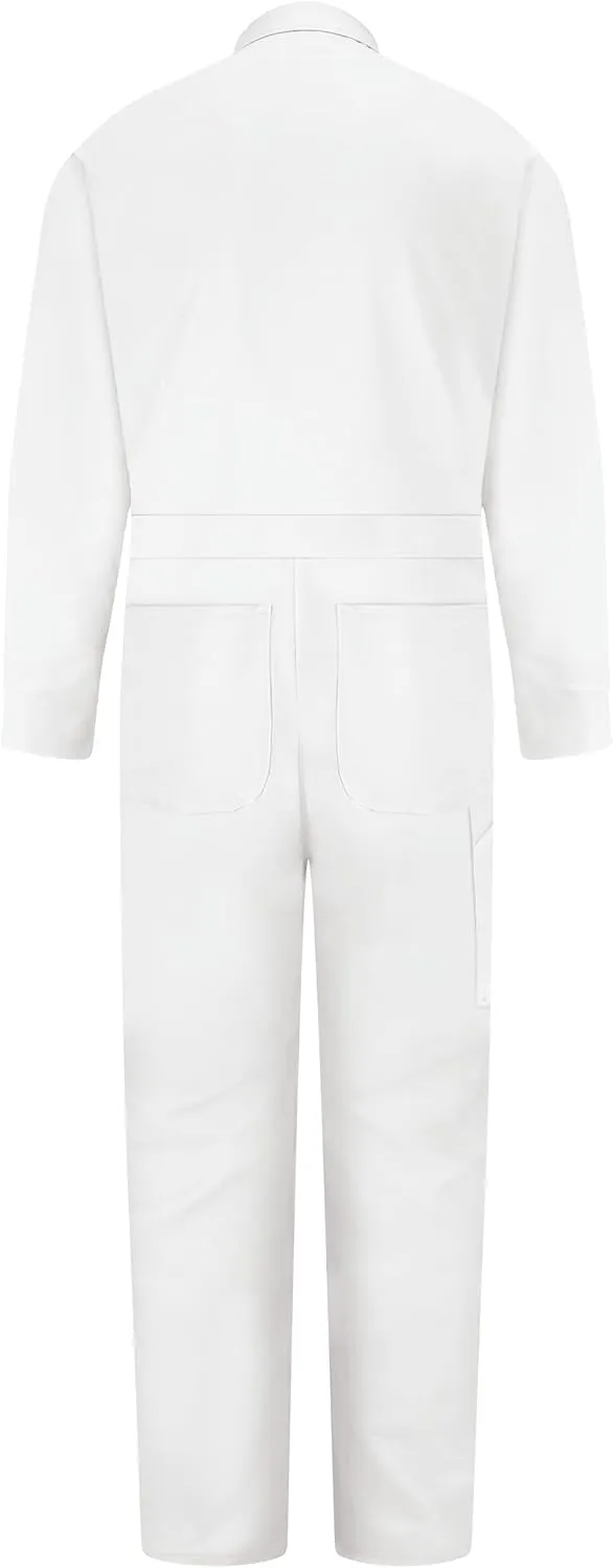 Red Kap Men's Snap Front Cotton Coverall, Oversized Fit, Long Sleeve