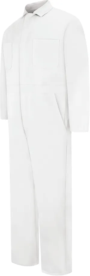 Red Kap Men's Snap Front Cotton Coverall, Oversized Fit, Long Sleeve