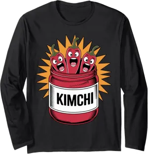 Red Pepper Chili Spicy Korean Food Kimchi Long Sleeve T-Shirt