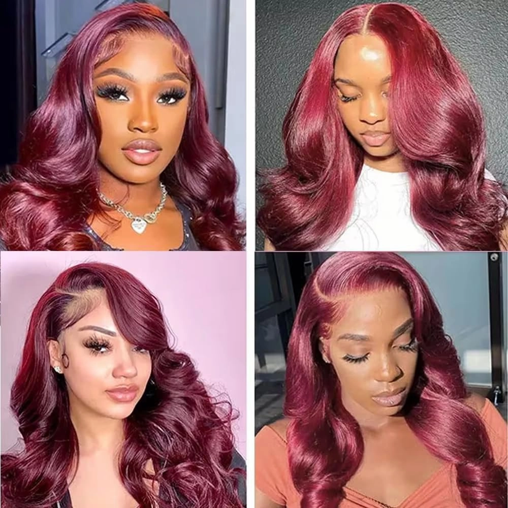 Red Bundles Human Hair Burgundy Body Wave Bundle 99j Human Hair Bundles 12 inch Red Body Wave Bundle 300g