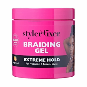 Red by Kiss Braiding Gel Extreme Hold Styler Fixer for Box Braids & Cornrows, Hydrating, Conditioning, Long-Lasting Frizz Control, 4C Moisturizing, Nourishing High Shine (32 fl. oz.)