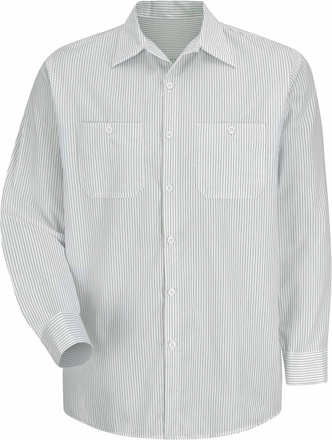 Red Kap Men's Long Sleeve Industrial Stripe Work Shirt