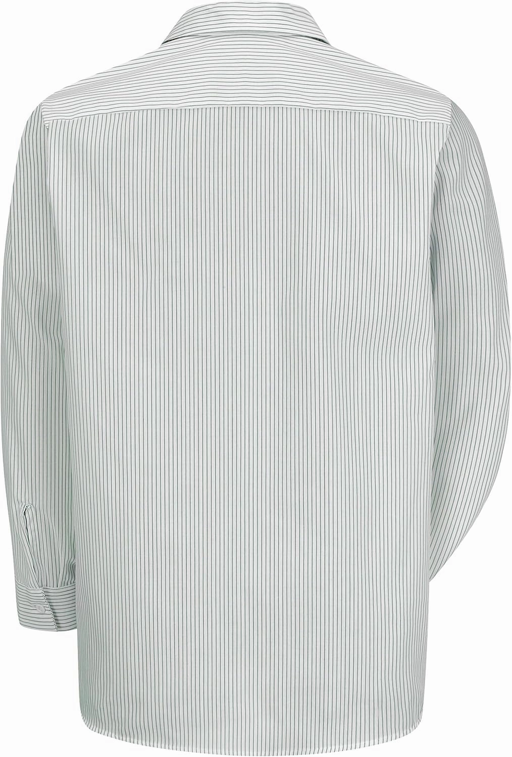 Red Kap Men's Long Sleeve Industrial Stripe Work Shirt