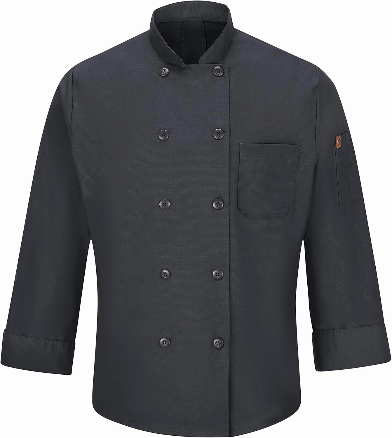 Red Kap Men's Long Sleeve Ten Button Chef Coat with Mimix and Oilblok
