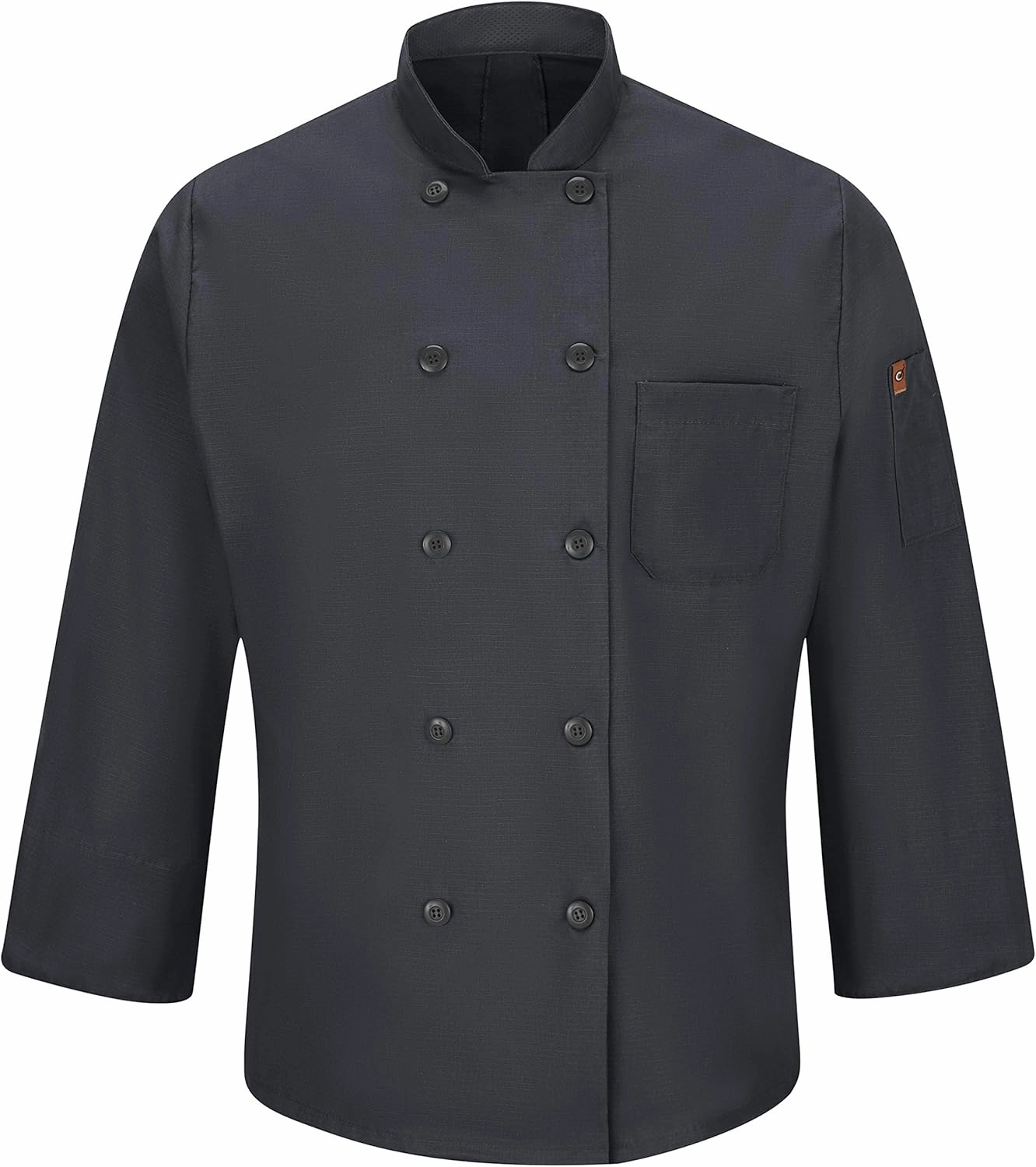 Red Kap Men's Long Sleeve Ten Button Chef Coat with Mimix and Oilblok