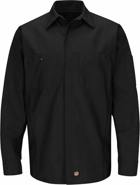Red Kap Men's Ripstop Crew Shirt, Long Sleeve