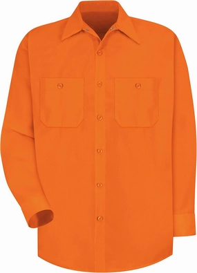 Red Kap mens Long Sleeve Enhanced Visibility Work Shirt
