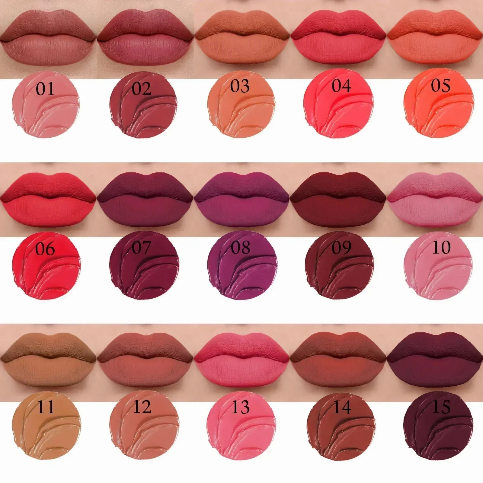Red Nonstick Long-Lasting Velvet Matte Lipstick