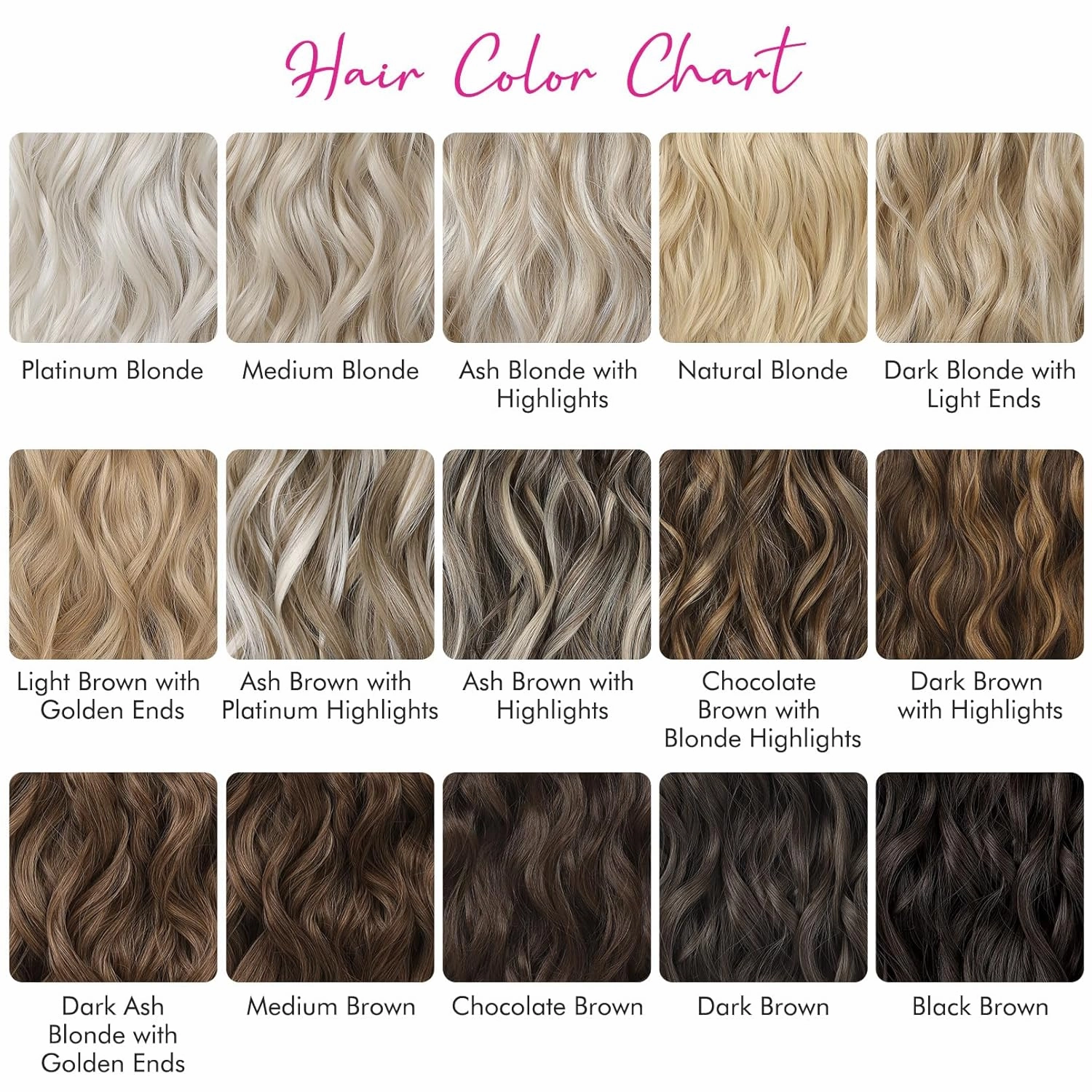 REECHO Hair Extensions, 4PCS Clip in Hair Extensions 24" Thick Long Beach Waves hair extensions HE003 Invisible Lace Weft Natural Soft Synthetic Hairpieces for Women – Ash Brown with Highlights