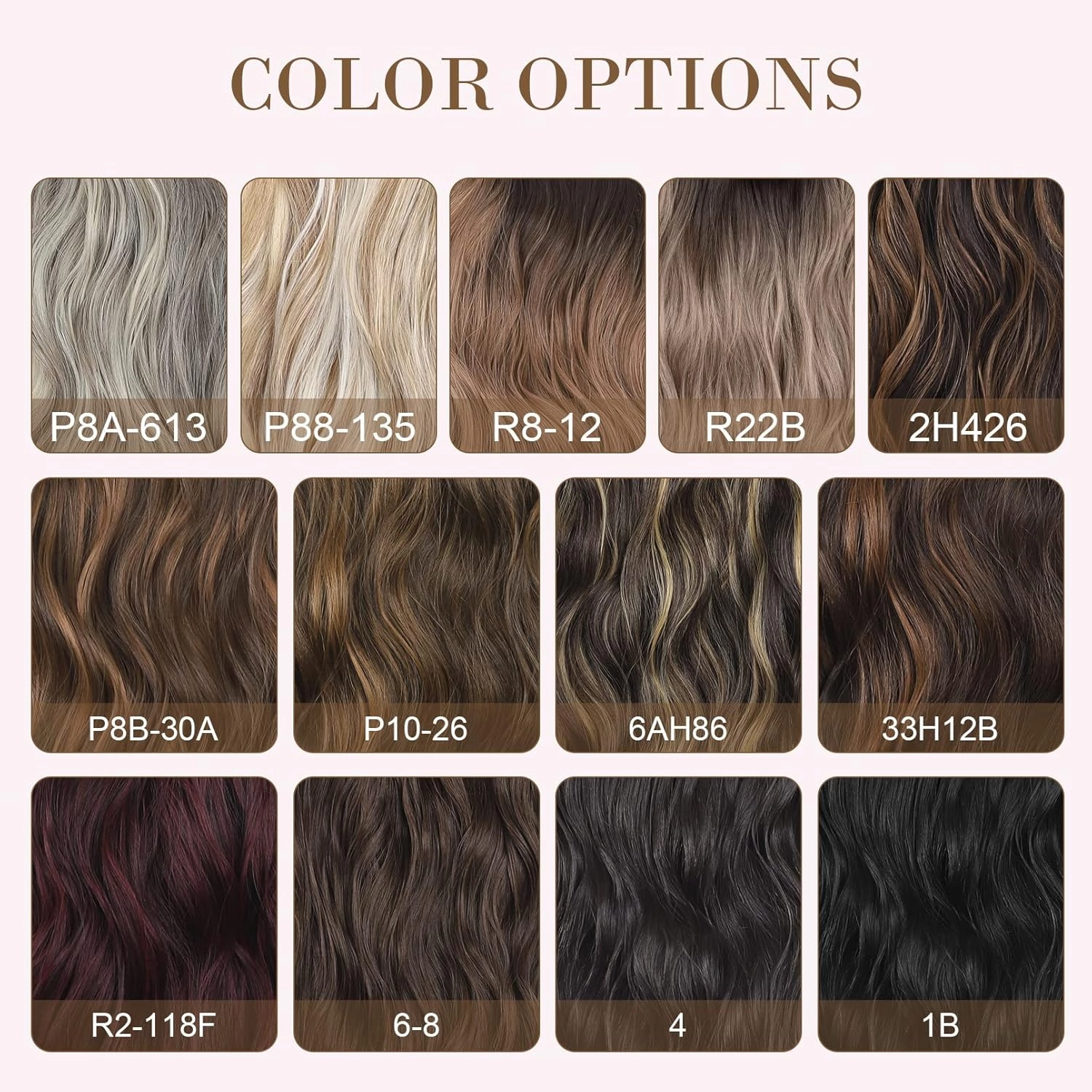 REECHO Hair Extensions, 4PCS Clip in Hair Extensions HE001 Natural Soft Synthetic Hairpieces for Women, Black Brown