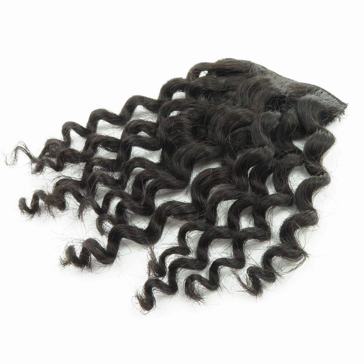 RemeeHi 8" Clip on Jerry Curly Hair Bangs Extension 23g Afro Fluffy Clip in Topper 100% Human Hair Front Fringe Hair Pieces 8# Chestnut Brown