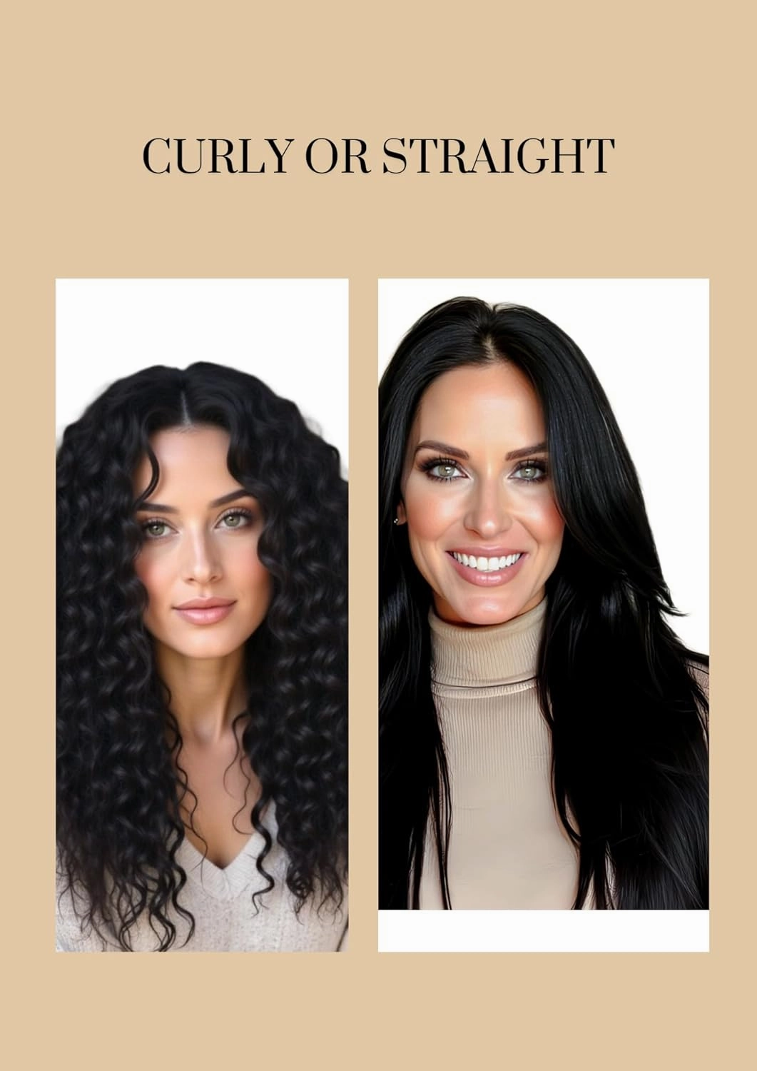 Remy Cuticle Intact Double Drawn Real Human Hair Seamless-Invisible Clip Deep Wave Curl Human Hair Extentions #1B Soft Black 22 inch 120g 8 pcs