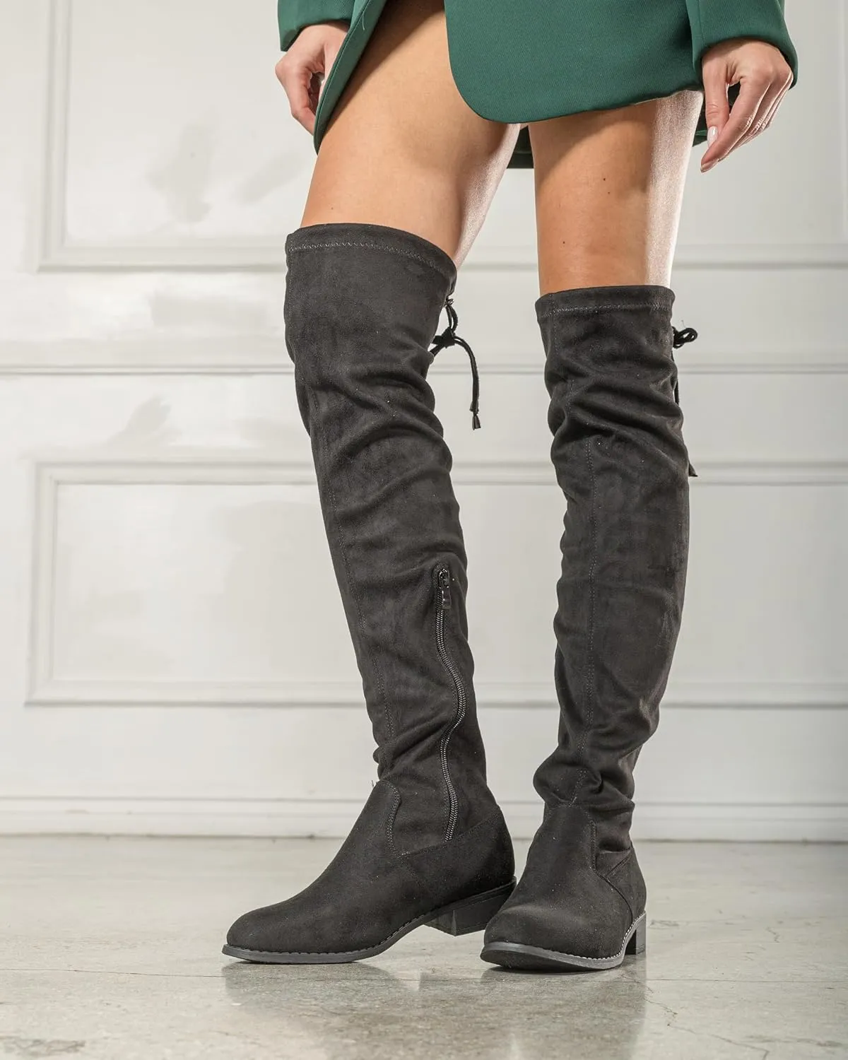 RF ROOM OF FASHION Women's Tokyo Stretchy Over The Knee Boots (Regular Calf)