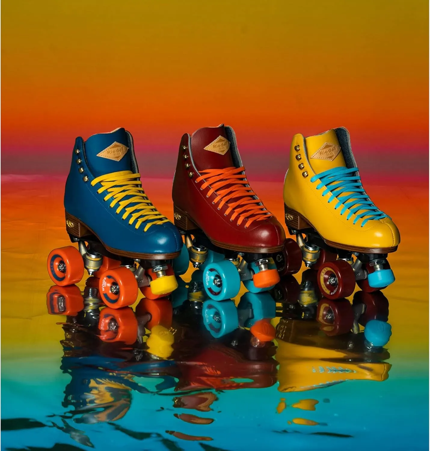Riedell Crew Roller Skates - Outdoor Quad Roller Skate