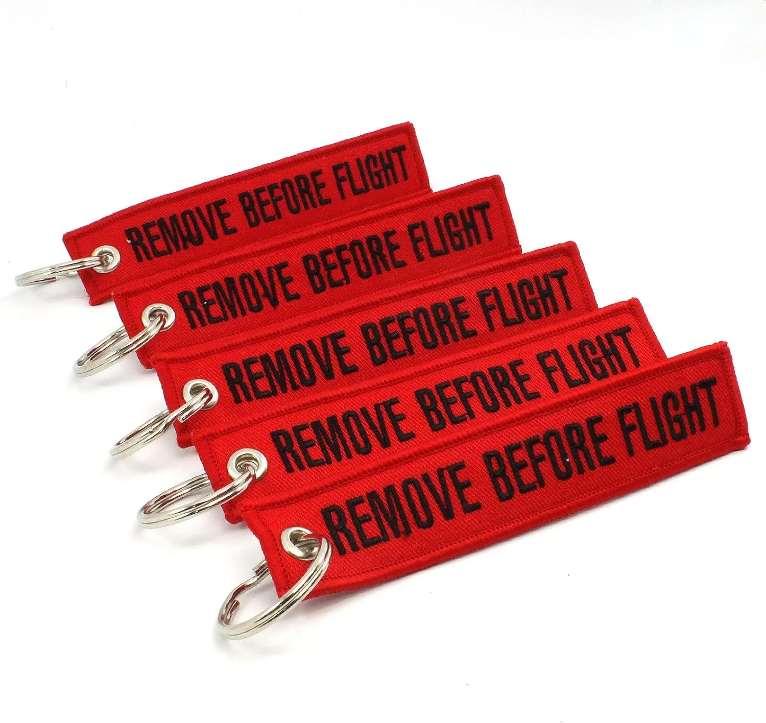 Rotary13B1 Remove Before Flight Key Chain - Red/Black - 5pcs