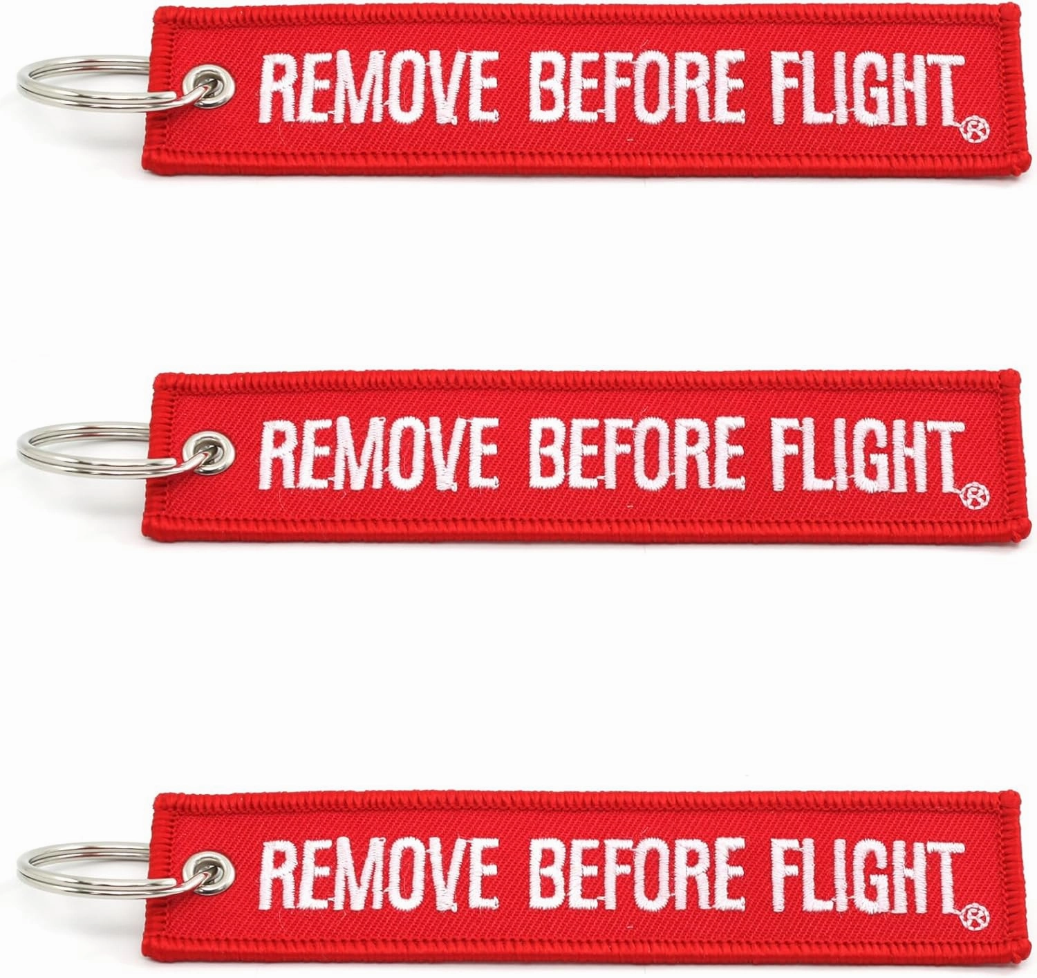 Rotary13B1 Remove Before Flight Key Chain - 3 Pack Red