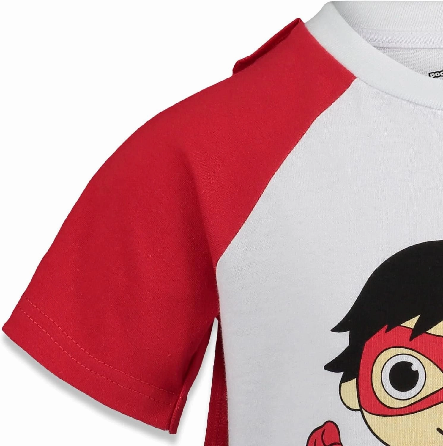 RYAN'S WORLD Red Titan Cosplay T-Shirt Cape and Mask 3 Piece Outfit Set Toddler to Little Kid