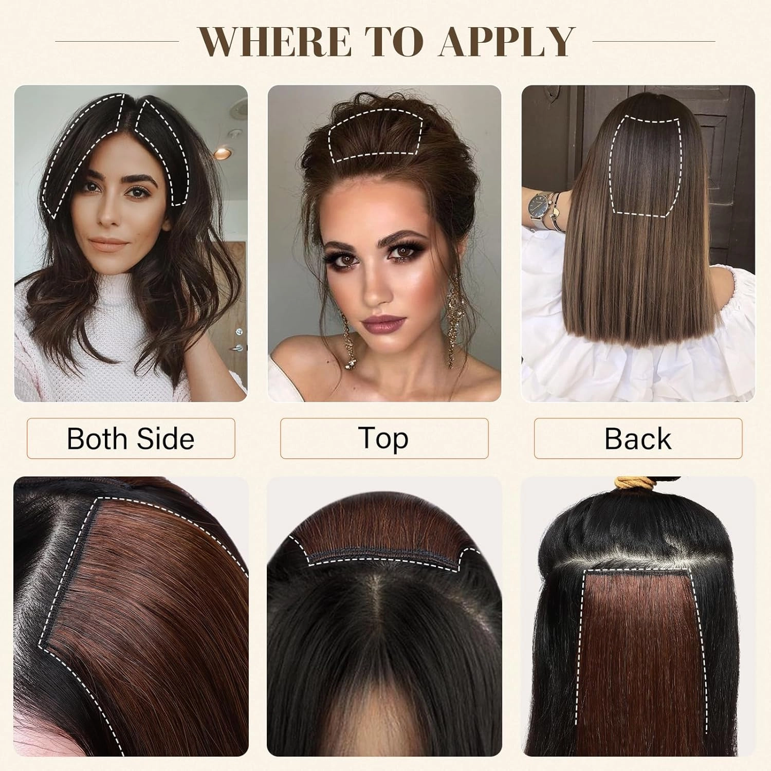 S-noilite Short Clip in Hair Extensions Human Hair 1PCS 2 Clips Clip in Hairpieces For Women Adding Volume 10g 6Inch-Golden Brown/Bleach Blonde