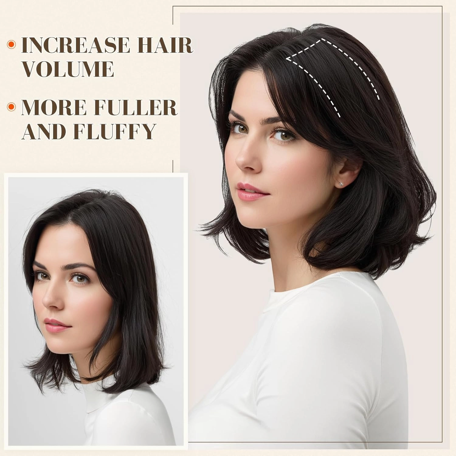 S-noilite Short Clip in Hair Extensions Human Hair 1PCS 2 Clips Clip in Hairpieces For Women Adding Volume 10g 6Inch-Golden Brown/Bleach Blonde